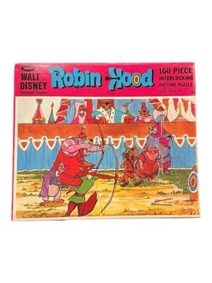 Vintage Walt Disney Robin Hood Puzzle Jaymar 100 Piece Complete USA 5076 - Thumbnail 2