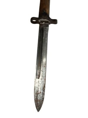Italian M1938 Bayonet w/ Original Leather Scabbard 7” Blade Fixed WWII Era - Thumbnail 15