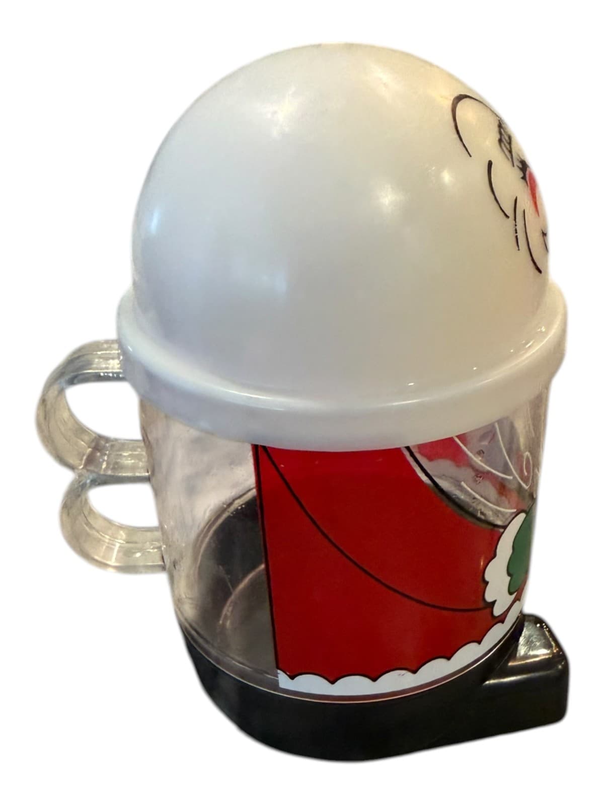 Vintage Santa Claus Candy Container Plastic Christmas Coffe Cup - Thumbnail 5