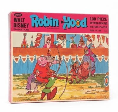 Vintage Walt Disney Robin Hood Puzzle Jaymar 100 Piece Complete USA 5076 - Image 1