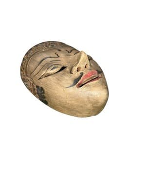 Vintage Balinese Hand Carved Wayang Topeng Royal Ritual Dance Mask - Thumbnail 4