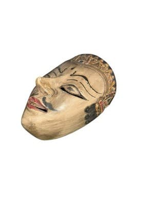 Vintage Balinese Hand Carved Wayang Topeng Royal Ritual Dance Mask - Thumbnail 3