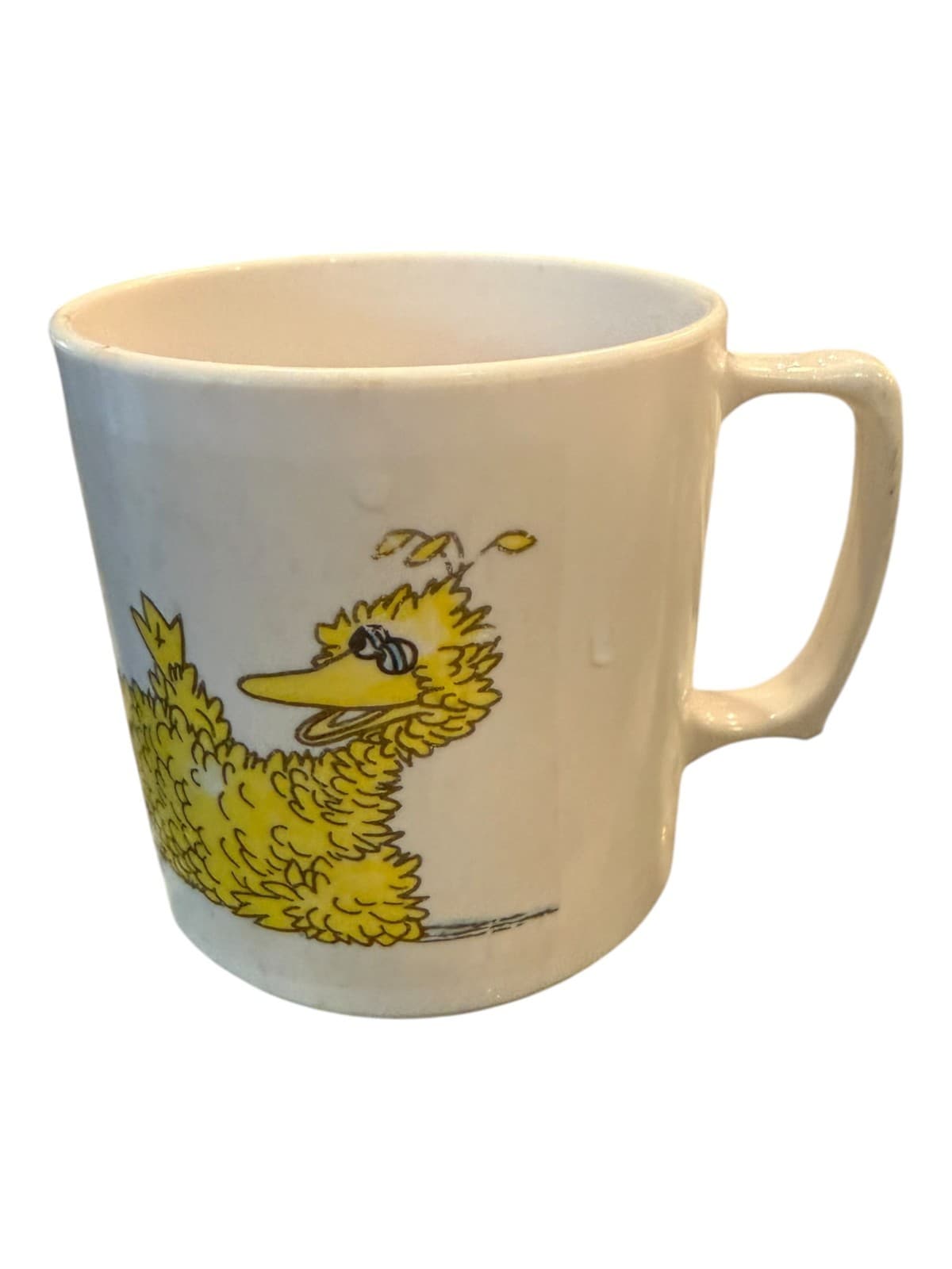 VTG 1977 Muppets Big Bird Sesame Street Children's Coffee Tea Cup Mug Plastic - Image 1
