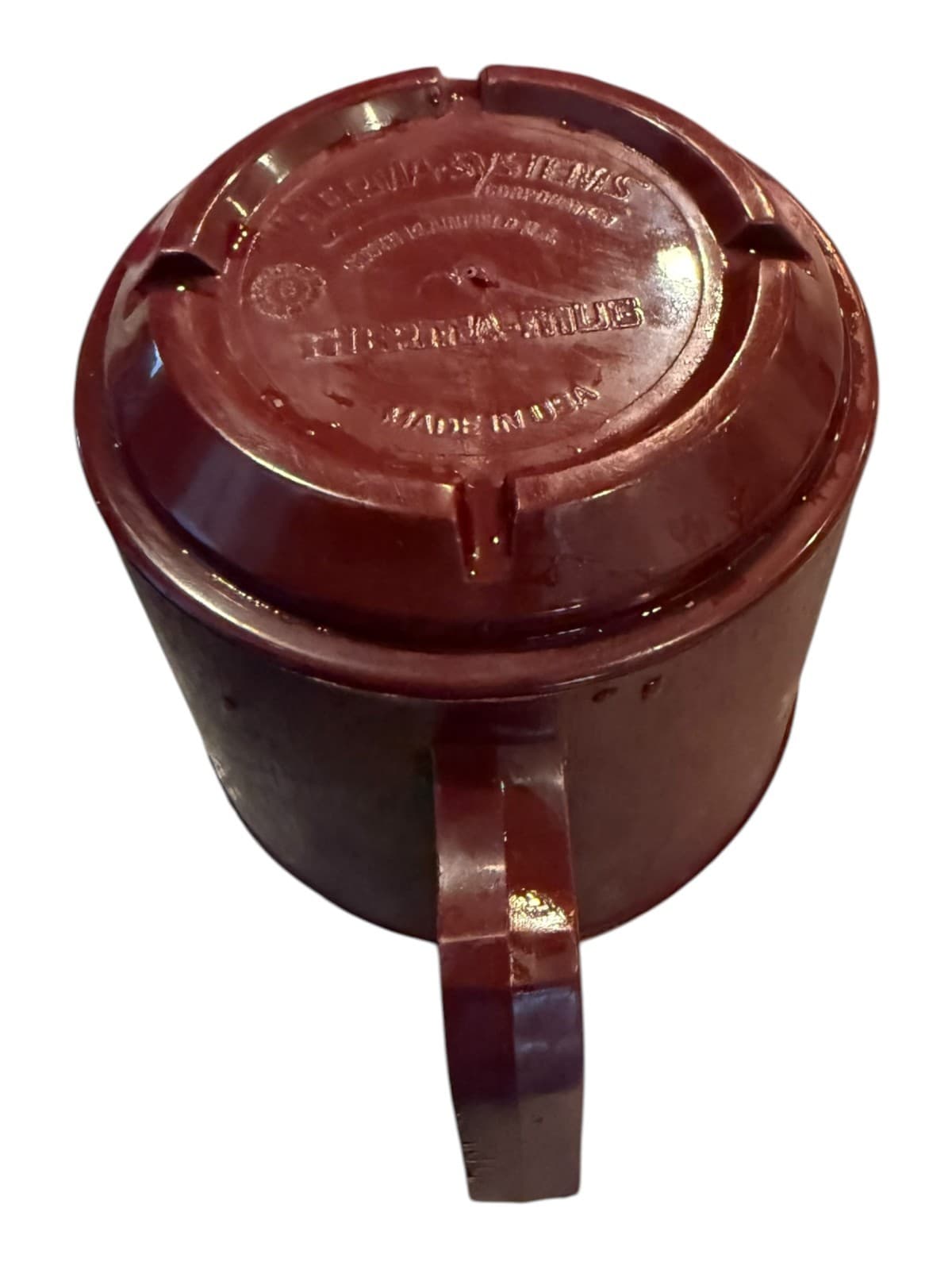 Vintage Therma-Systems Therma-Mug Red Plastic Insulated Coffee Mug - Thumbnail 4