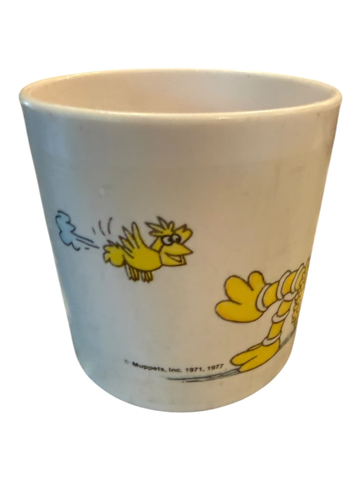 VTG 1977 Muppets Big Bird Sesame Street Children's Coffee Tea Cup Mug Plastic - Thumbnail 3