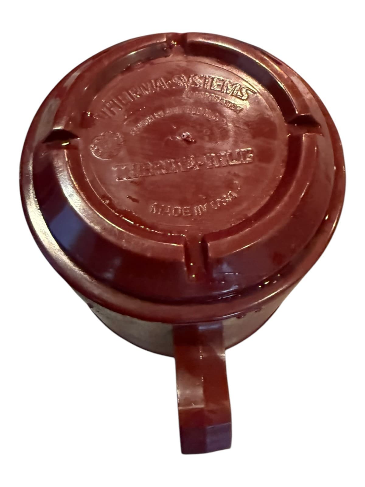 Vintage Therma-Systems Therma-Mug Red Plastic Insulated Coffee Mug - Thumbnail 5