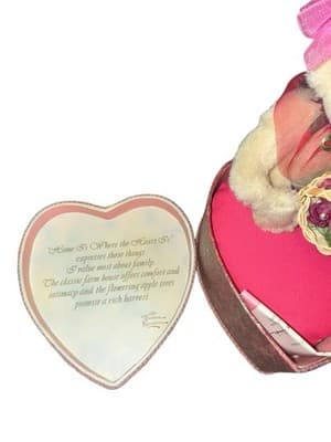 Vintage Summer Autumn Teddy Bear Plush Set Heart Hexagon Scenic Tins - Thumbnail 8