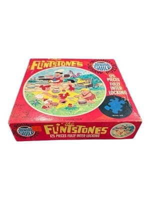 Vintage Cartoon Jigsaw Puzzle Lot – Flintstones & Popeye (Popeye Missing Pieces) - Thumbnail 4