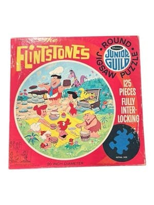 Vintage Cartoon Jigsaw Puzzle Lot – Flintstones & Popeye (Popeye Missing Pieces) - Thumbnail 8