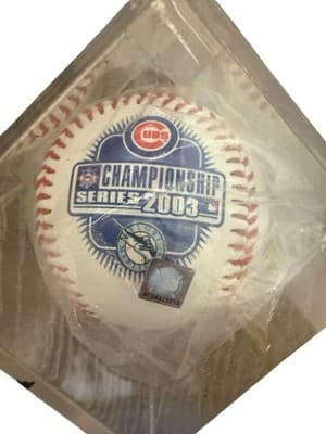 2003 NLCS Cubs Championship Series Baseball Fotoball Sealed w/Case - Thumbnail 3