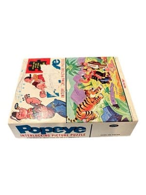Vintage Cartoon Jigsaw Puzzle Lot – Flintstones & Popeye (Popeye Missing Pieces) - Thumbnail 16