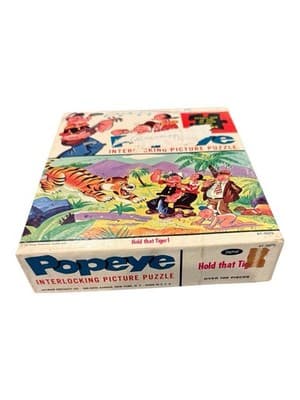 Vintage Cartoon Jigsaw Puzzle Lot – Flintstones & Popeye (Popeye Missing Pieces) - Thumbnail 12