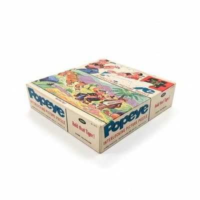Vintage Cartoon Jigsaw Puzzle Lot – Flintstones & Popeye (Popeye Missing Pieces) - Thumbnail 9