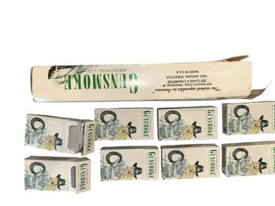 Gunsmoke Menthol Cigarettes High Sierra Blend Empty Case Vintage Tobacciana - Thumbnail 2