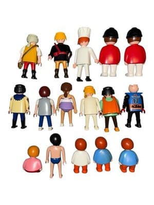 16 Vintage Playmobil Figures Lot - Pirates Chef Royal Guards KTM Bosch Racer - Thumbnail 4