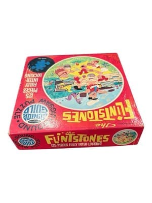 Vintage Cartoon Jigsaw Puzzle Lot – Flintstones & Popeye (Popeye Missing Pieces) - Thumbnail 6