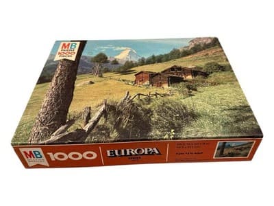 Vintage Milton Bradley Puzzle Lot Croxley 500pc & Europa Matterhorn 1000pc - Thumbnail 4