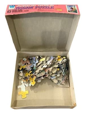 Vintage Junior Guild Jigsaw Puzzle Lot 2 Whitman 63 Extra Large Pieces - Thumbnail 6