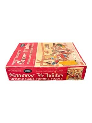 Vintage Jaymar Walt Disney Snow White & the Dwarfs Puzzle Missing 1 Piece - Thumbnail 4