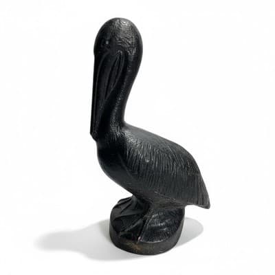 20 in Painted Concrete Pelican Garden Statue Large Nautical Ocean Sculpture - Thumbnail 2