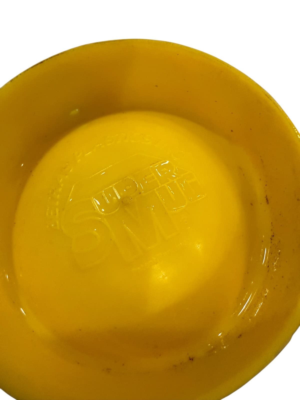 Vintage 1986 Super Mug West Virginia Day Plastic Souvenir Mug Yellow - Thumbnail 4