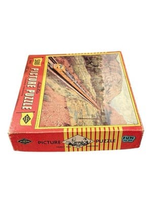 Vintage Built-Rite 500 Pc Picture Puzzle Union Pacific Train Weber Canyon - Thumbnail 8