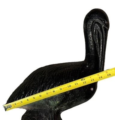 20 in Painted Concrete Pelican Garden Statue Large Nautical Ocean Sculpture - Thumbnail 10