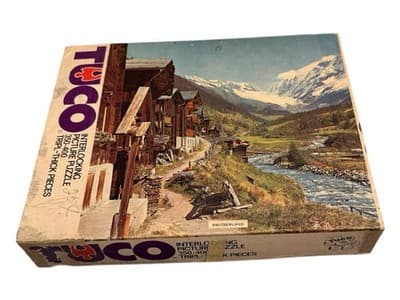 Vintage Puzzle Lot Built-Rite & TUCO Interlocking Puzzles w/ Boxes 1 Incomplete - Thumbnail 3