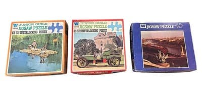 Vintage Whitman Puzzle Lot Junior Guild 63pc x2 Deluxe Guild Paris 500pc - Thumbnail 2