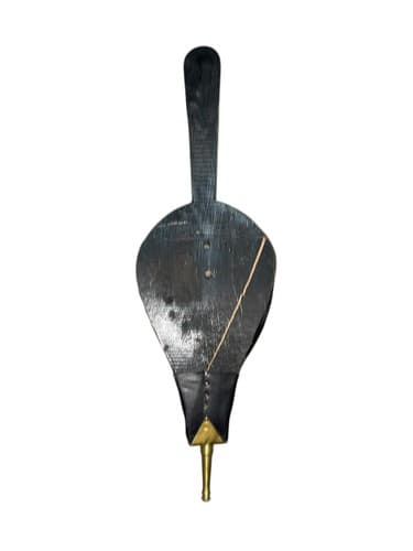 Decorative Fireplace Bellows with Ornate Brass Crest & Mother of Pearl Inlays - Thumbnail 5
