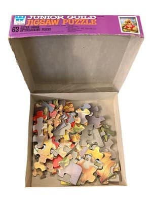 Vintage Junior Guild Jigsaw Puzzle Lot 2 Whitman 63 Extra Large Pieces - Thumbnail 7