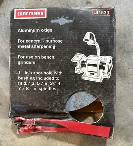 NOS Craftsman Grinding Wheel 6 in 964533 Fine 100 Grit - Image 1