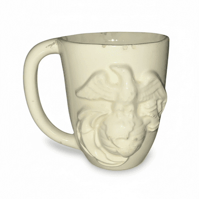 Vintage American Eagle Milk Glass Mug Patriotic Federal McCoy Style USA - Thumbnail 7