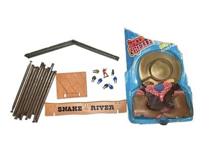 Knickerbocker Snoopy & Belle Western Outfit + Playmobil Snake River Lot - Image 1