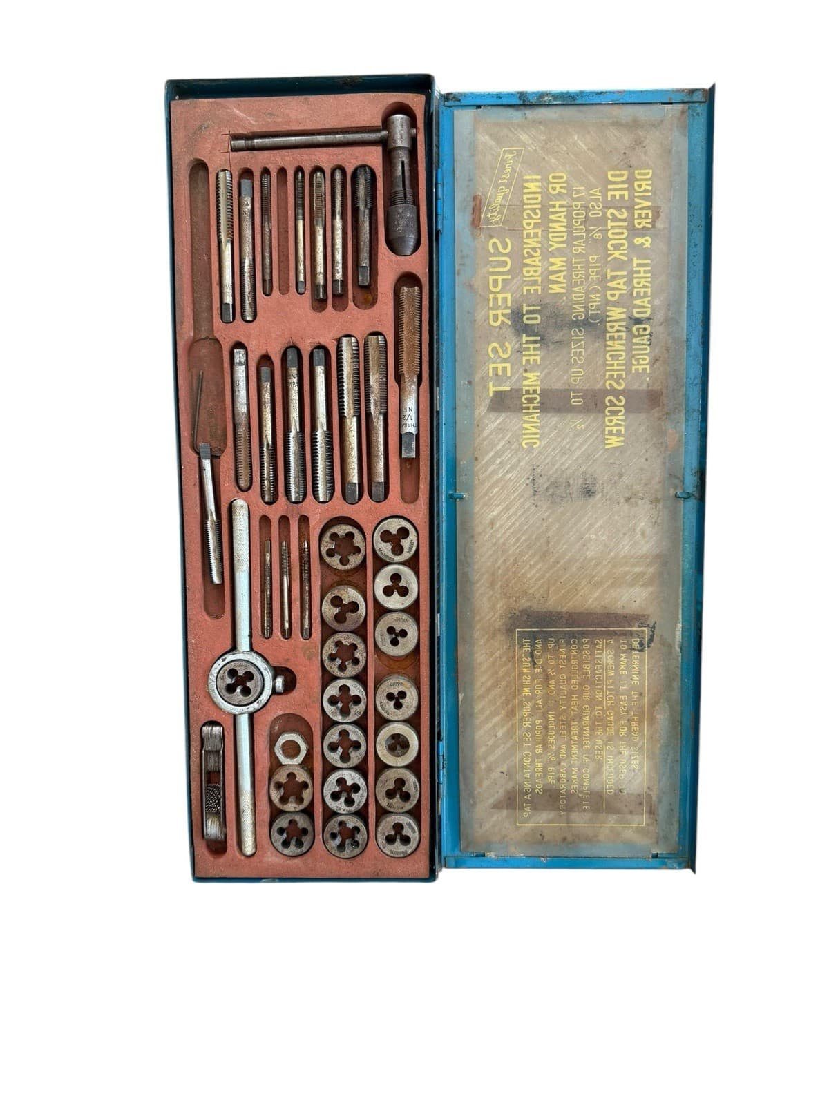Vintage Hanson Tools 40 Pc. Tap & Die Set Incomplete 100 - Image 1