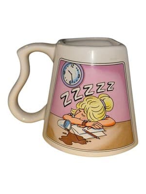 Vintage Applause Two Minute Break Coffee Mug Office Humor Sleeping Desk - Image 1