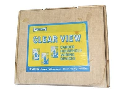 Rare Salesman Samples Vintage Leviton Clear View Carded Wiring Devices Box 1960s - Thumbnail 3