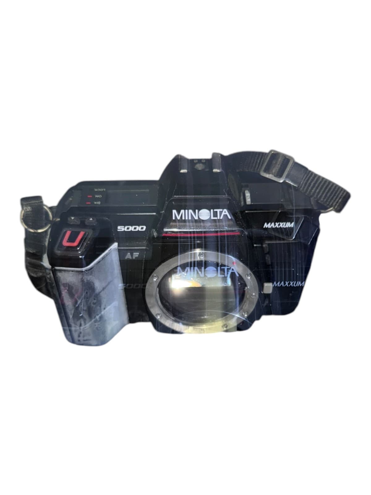 Vintage Minolta Maxxum 5000 AF 35mm Autofocus SLR Film Camera Black w/strap - Thumbnail 3