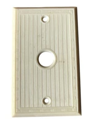 Vintage National Meritline 92181 Ivory 1-Gang Telephone Wall Plate NOS Box 25 - Thumbnail 2