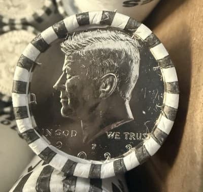 BU Unopened 2023 P Half Dollar Coin Roll Unique Sealed Error Style Roll - Thumbnail 5
