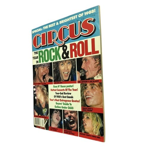 CIRCUS The Year in Rock & Roll December 31, 1988 Guns N’ Roses KISS - Image 1