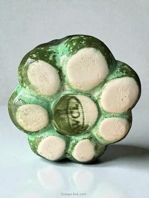 Hand Painted Melon Gourd Mug Green Speckled Ceramic Country Kitchen Fruit - Thumbnail 7