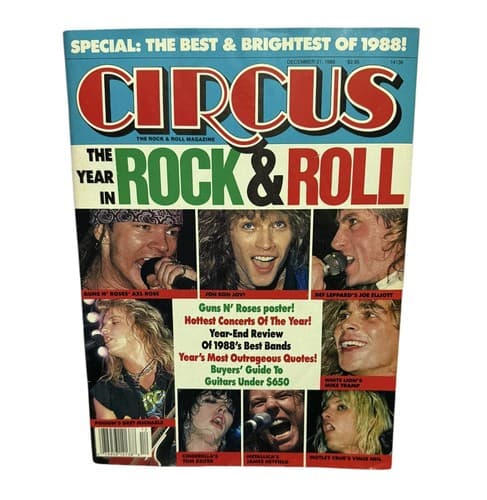 CIRCUS The Year in Rock & Roll December 31, 1988 Guns N’ Roses KISS - Thumbnail 2