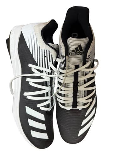 Adidas Afterburner 6 Low Baseball Cleats Black White DB3433 SIZE 13 - Thumbnail 5