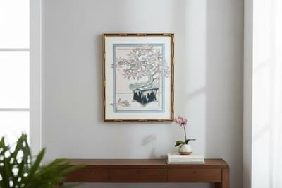 Graham Illingworth Japanese Maple Bonsai Art Framed 28” x 23.5” - Thumbnail 2
