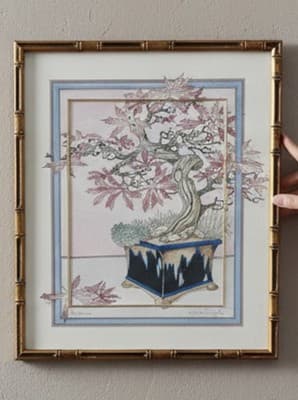 Graham Illingworth Japanese Maple Bonsai Art Framed 28” x 23.5” - Thumbnail 3