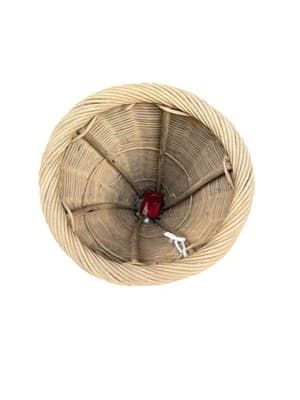 Large Vintage Woven Wicker Floor Vase / Umbrella Stand - Thumbnail 5