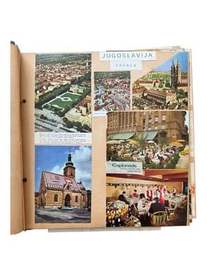 1970’s Eastern Europe & Scandinavia Travel Scrapbook Postcards Stamps Wine Label - Thumbnail 2