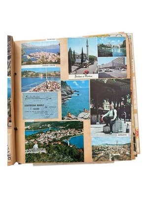 1970’s Eastern Europe & Scandinavia Travel Scrapbook Postcards Stamps Wine Label - Thumbnail 8