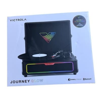 Victrola Journey Glow Illuminated Suitcase Record Player - Image 1